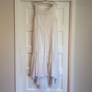 Leifsdottir white high low maxi dress